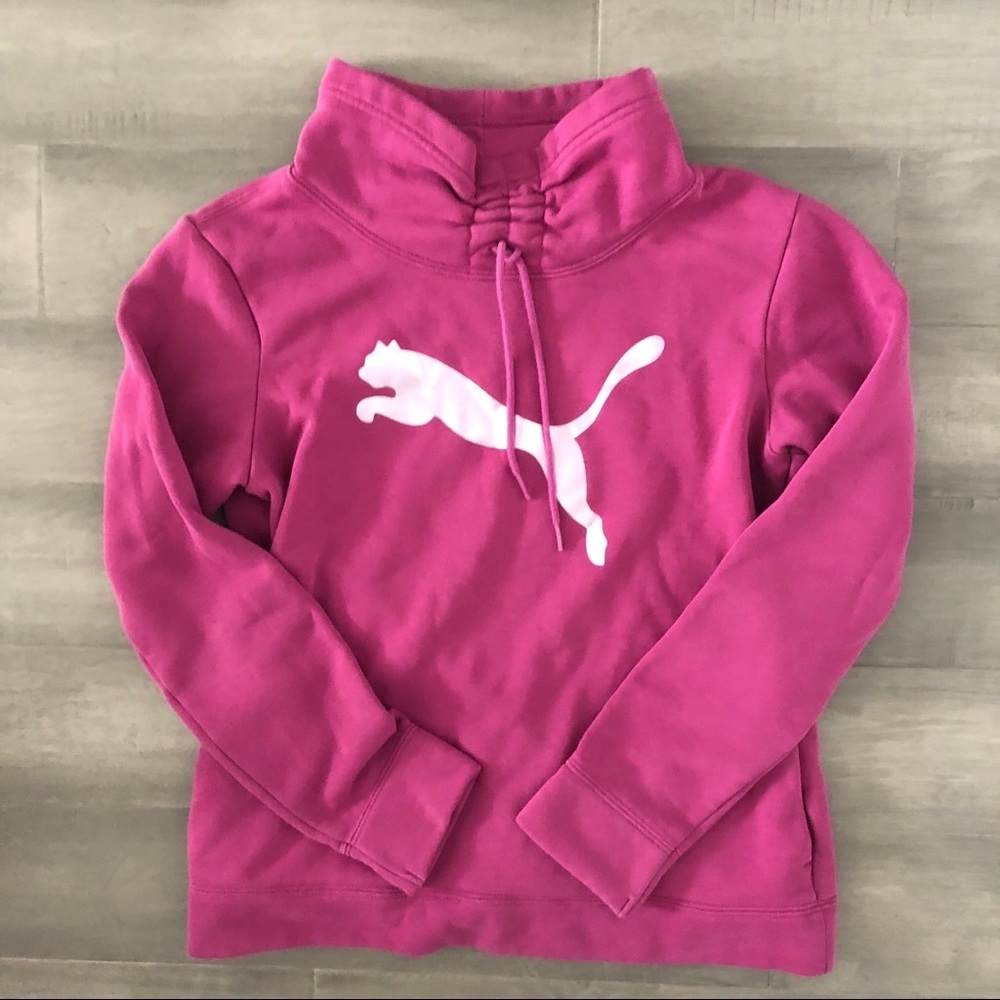 PUMA cowl neck sweatshirt with front pockets sz S